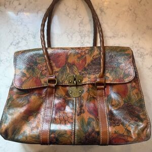 Patricia Nash Fruit/Grape Pattern Leather Bag